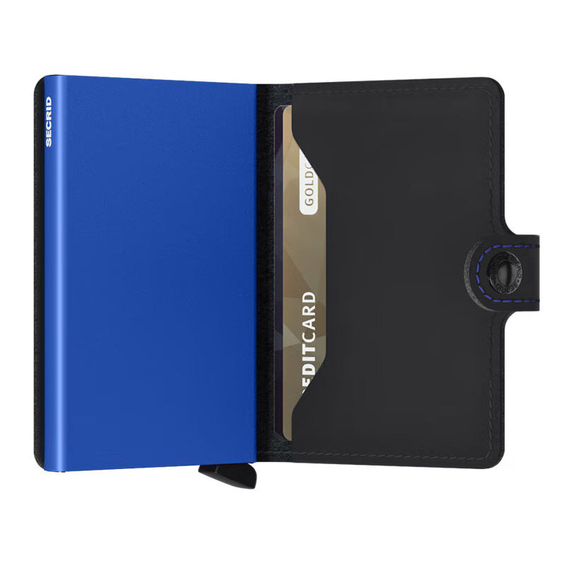 Secrid Miniwallet Matte Black & Blue image number 3